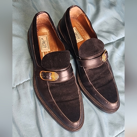 VINTAGE 1990’s GIANNI VERSACE DESIGNER MEDUSA LOAFERS - Picture 9 of 13